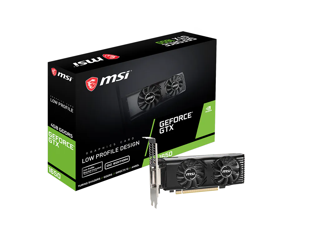 MSI GeForce GTX 1650 4GT LP OCV1